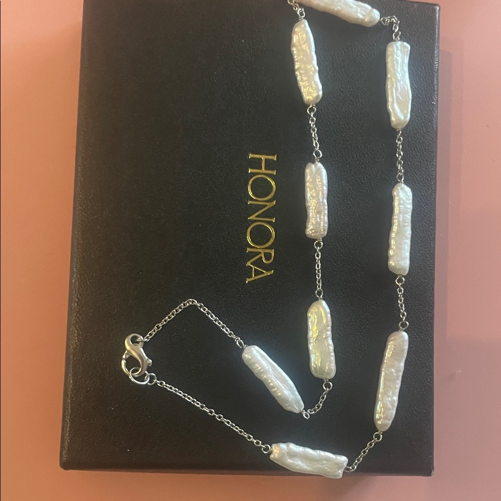 Honora Baroque Pearl Necklace with sterling Silver Chain
